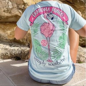 ✨🆕💗🦩SIMPLY SOUTHERN GRANDMA-MINGO LOGO TEE🦩💗